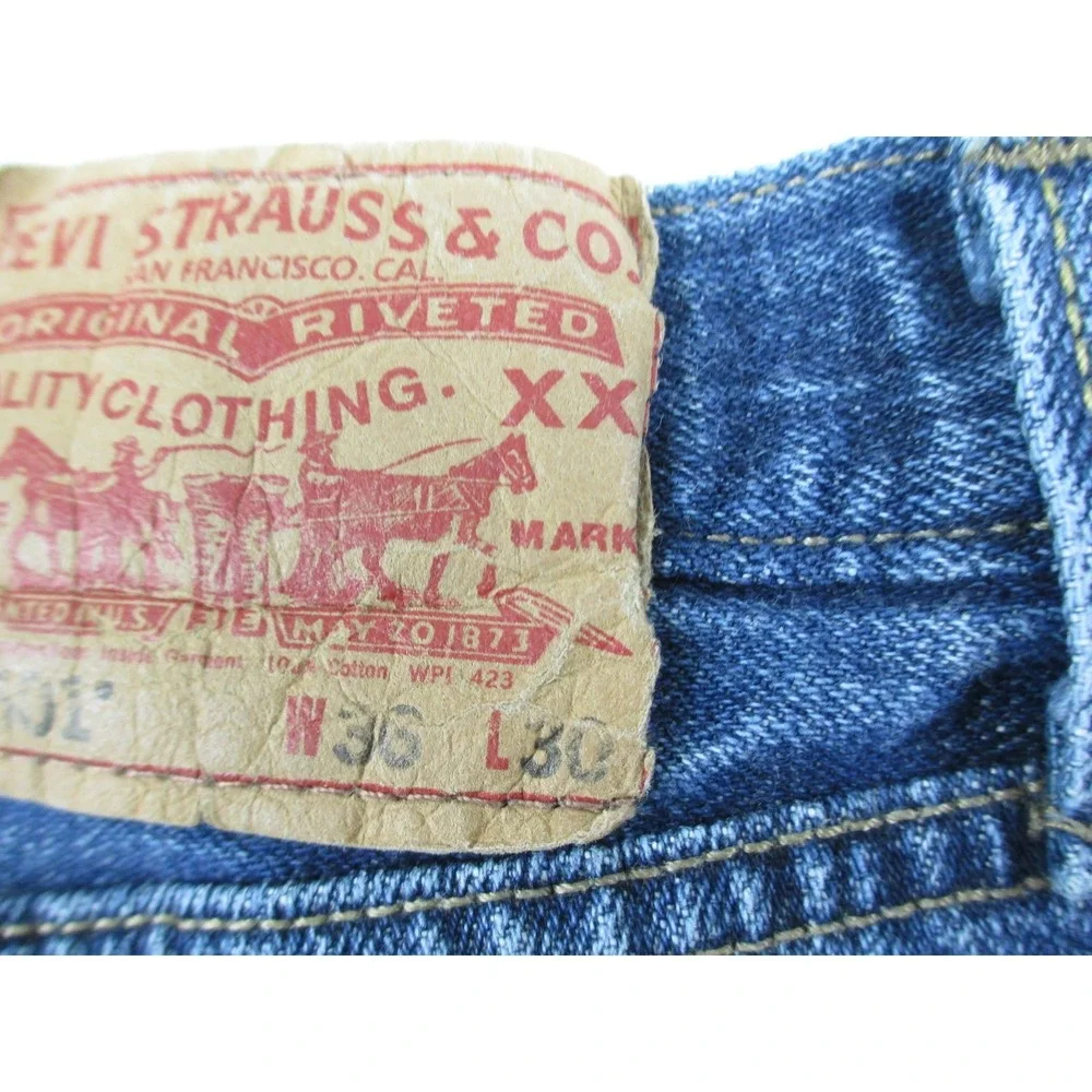 Levi's 501XX Pants Mens 36 Blue Denim Jeans Straight Buttonfly Casual 36X30 00s*